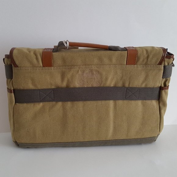 Cutter & Buck Messenger Bag Canvas/Leather *Embossed, AS IS - Picture 9 of 16